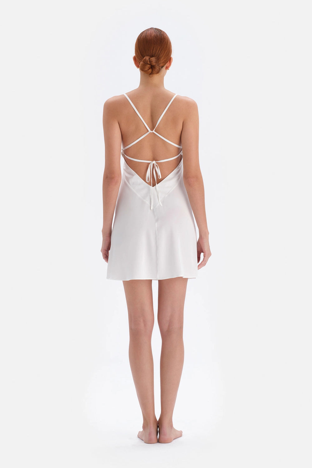 Beyaz Bride Saten Gecelik