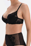 Siyah Yarı Dolgulu Balenli Sütyen