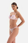 Pembe Aksesuar Detaylı Dolgulu Dantel Sütyen