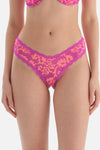 Pembe Dantel Detaylı Tanga