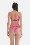 Pembe Dantel Detaylı Tanga