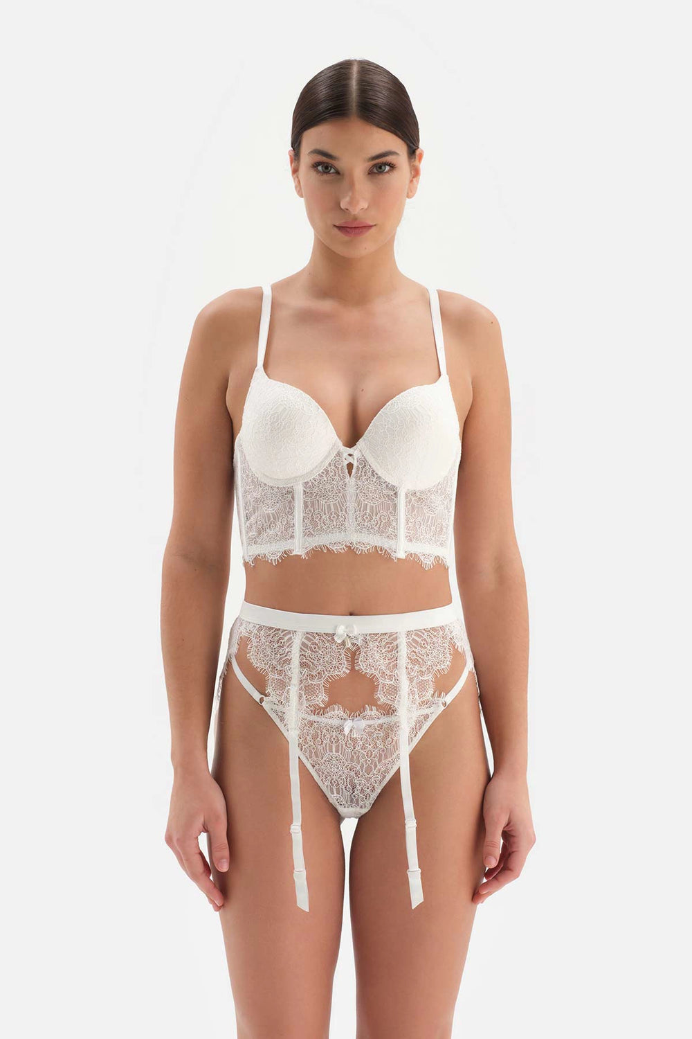 Beyaz Bride Dantel Detaylı Jartiyer