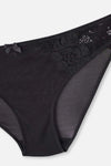 Siyah Dantel Detaylı Mikro Slip