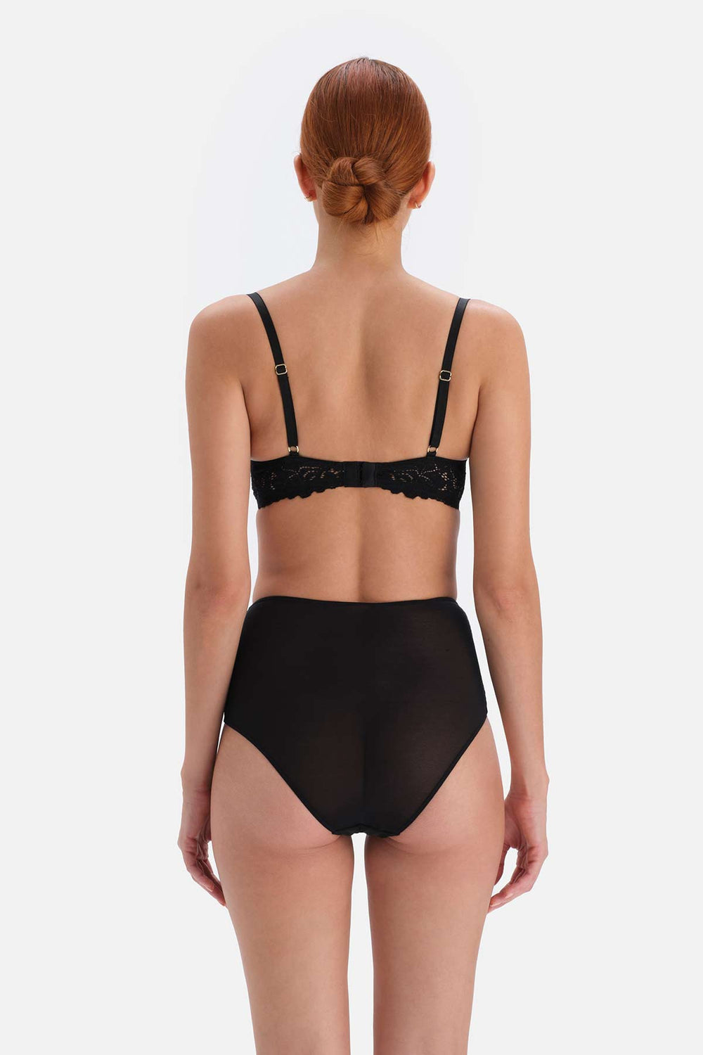 Siyah Dantel Detaylı Mikro Yüksek Bel Slip