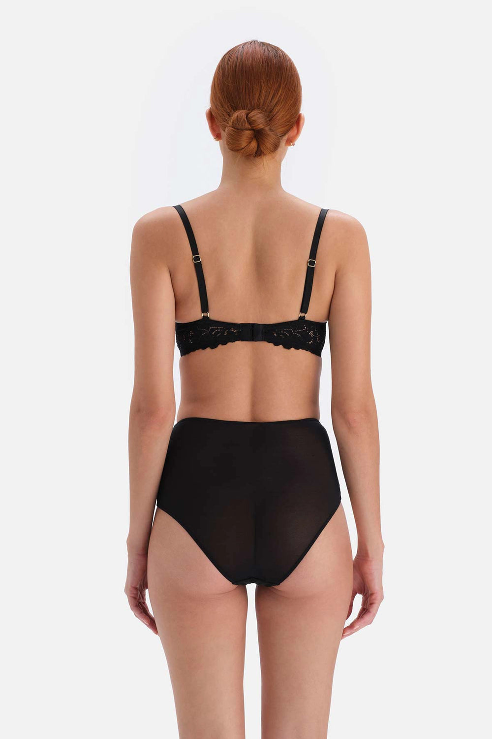 Siyah Dantel Detaylı Mikro Yüksek Bel Slip