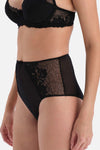 Siyah Dantel Detaylı Mikro Yüksek Bel Slip