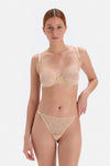 Bej Dantel Detaylı Külot