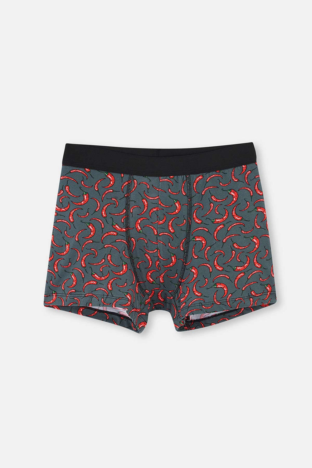 Siyah Biber Desenli Pamuklu Boxer