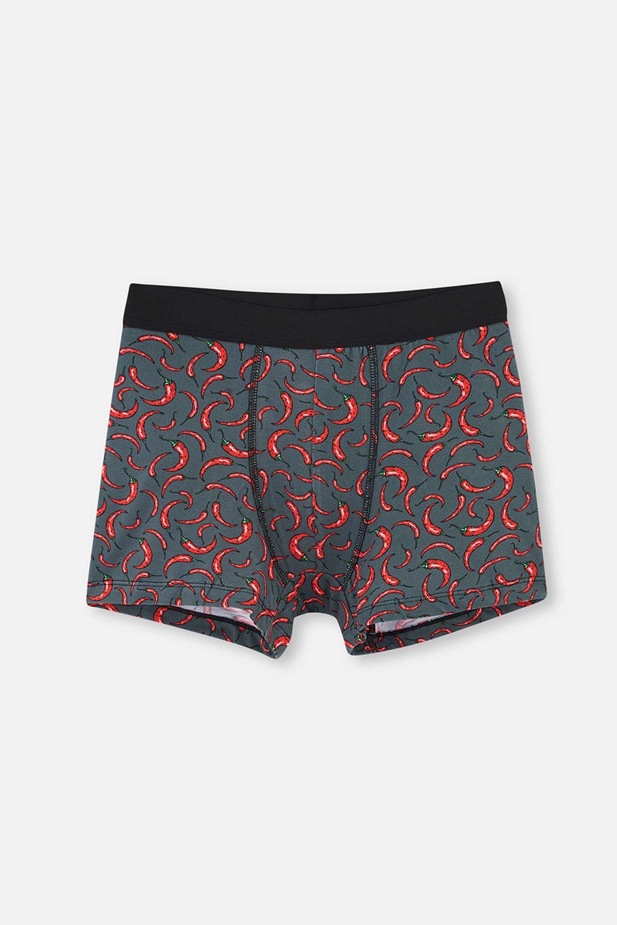 Siyah Biber Desenli Pamuklu Boxer