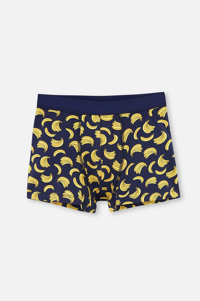 Lacivert Muz Desenli Boxer