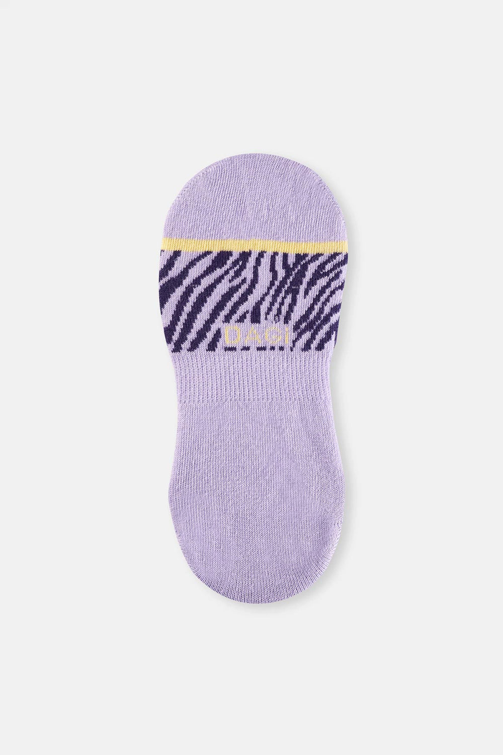 Lila-Mor Kadın Zebra Desenli Görünmez Çorap 2'li