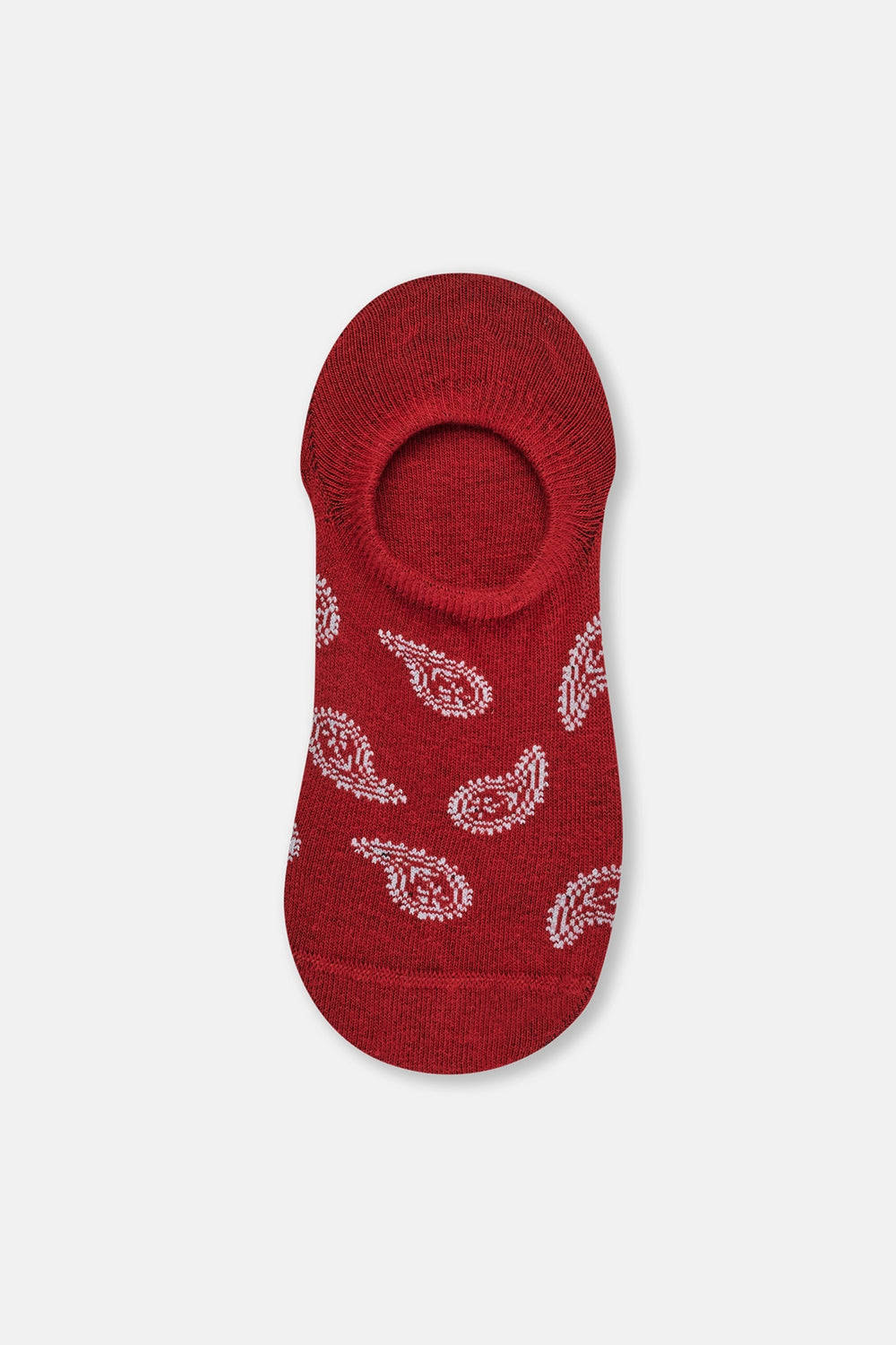 Bordo Kadın Şal Desenli Görünmez Çorap