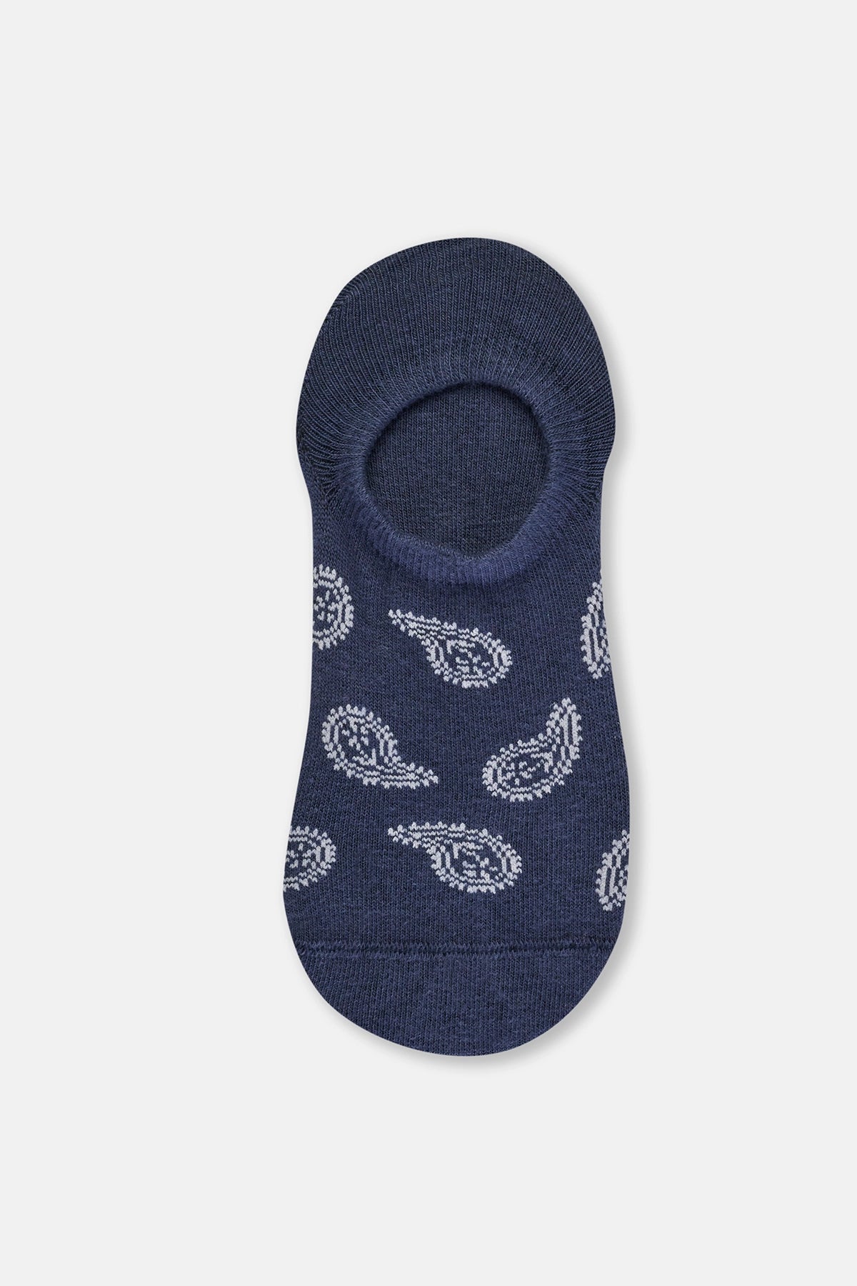 Mavi Kadın Şal Desenli Görünmez Çorap