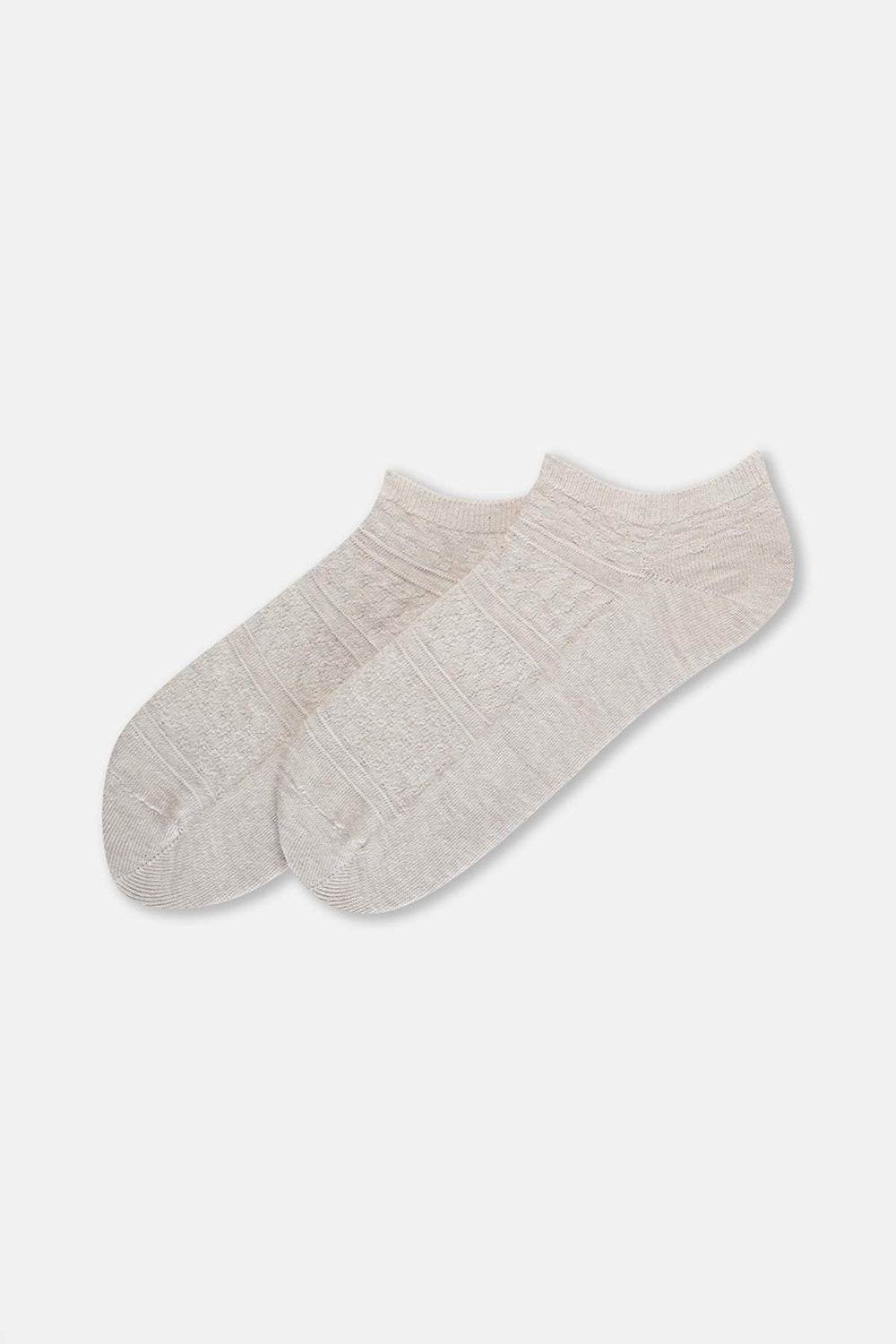 Mavi Kadın Otantik Desenli Patik Çorap 2'Li