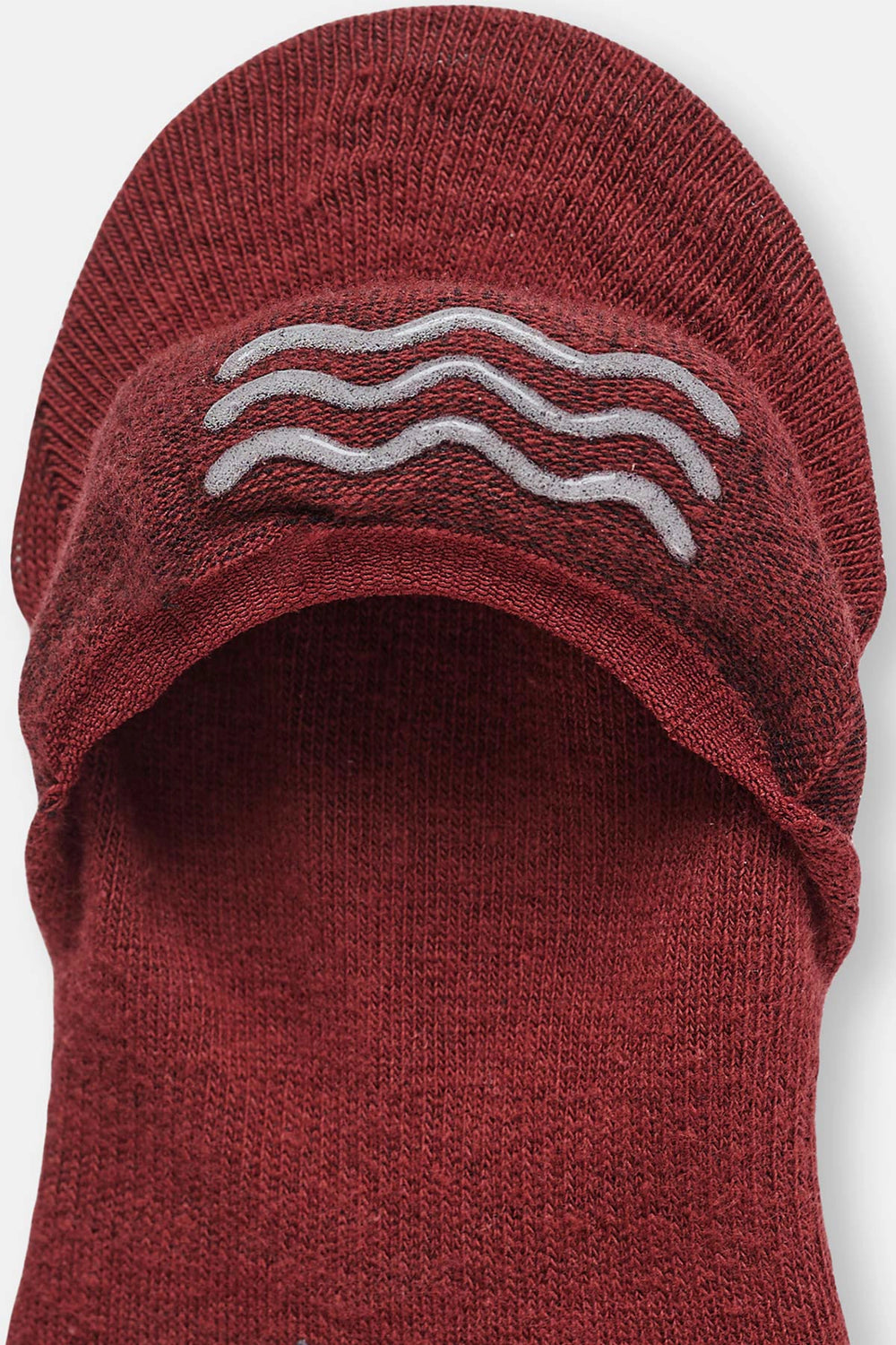 Bordo Kadın Düz Görünmez Çorap 2'Li