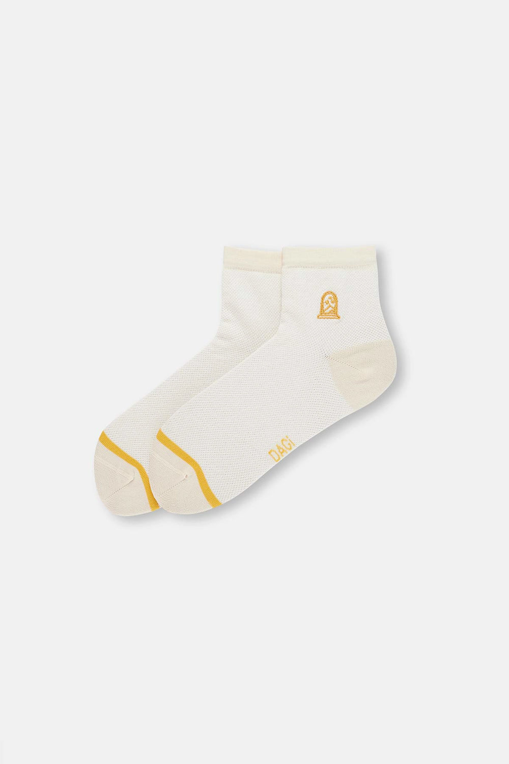 Ekru Kadın Güneş Nakışlı Çorap 2'Li