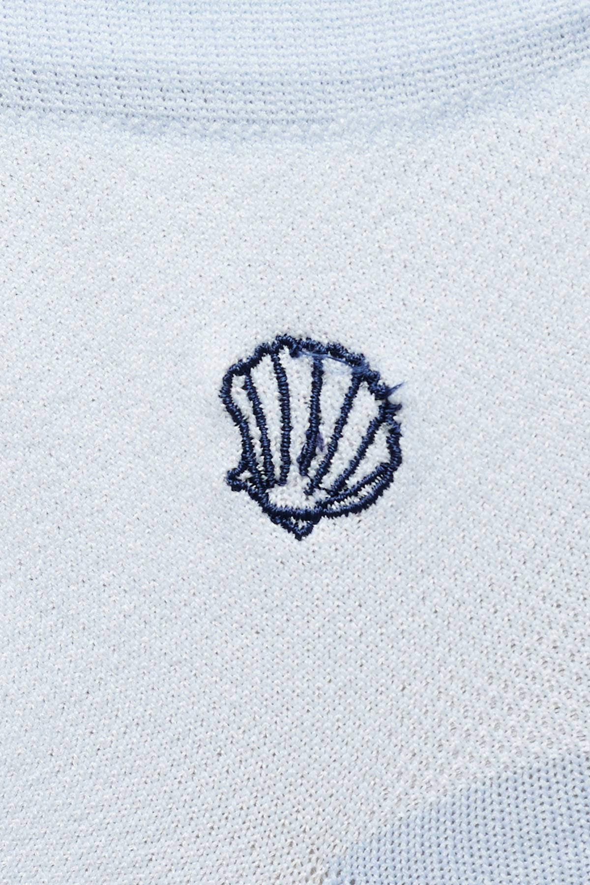 Mavi Kadın Deniz Nakışlı 2'Li Çorap