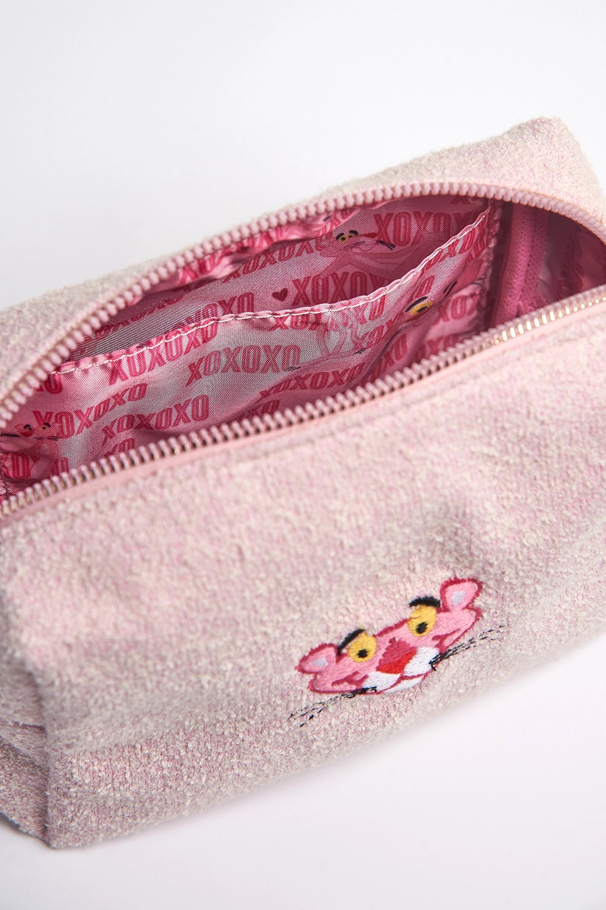 Açık Pembe Kadın Panter Makyaj Çantası