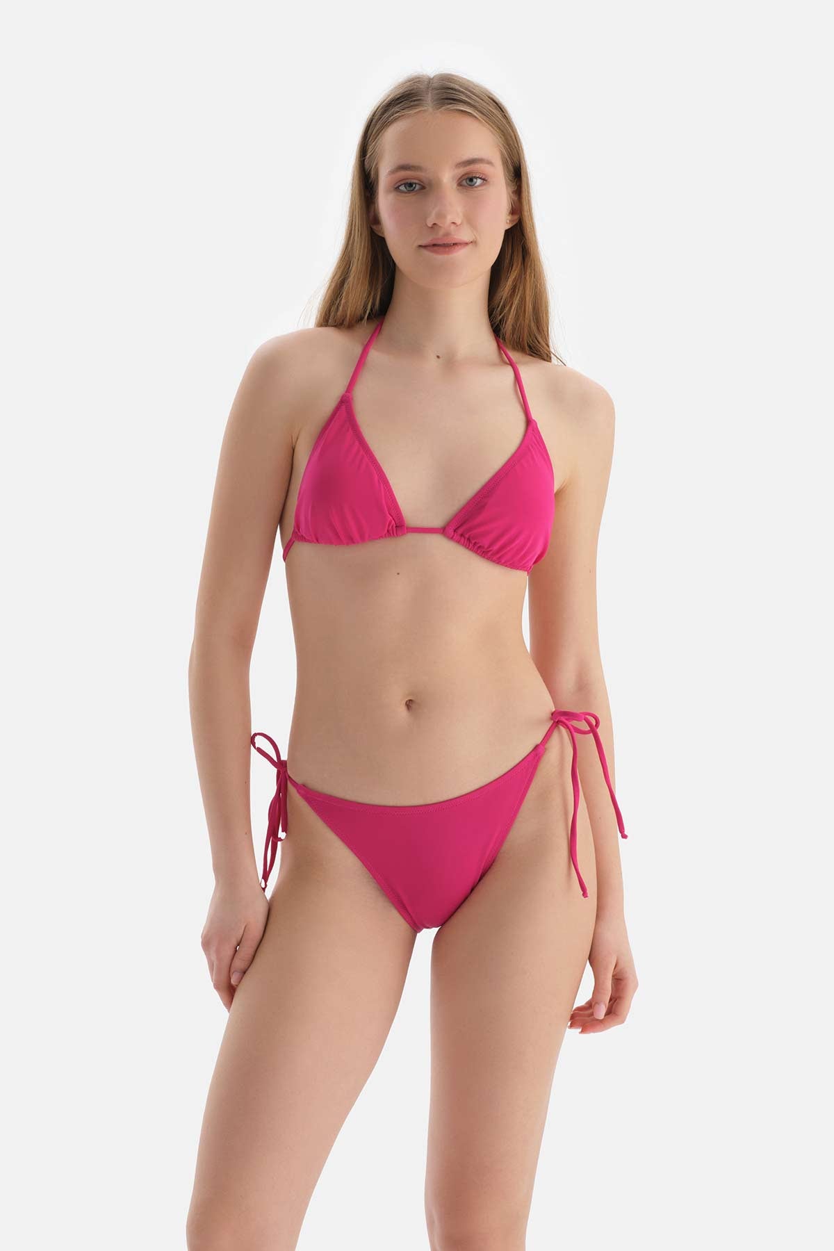 Fuşya Düşük Bel Spagetti Bikini Altı