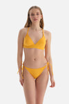 Sarı Düşük Bel Spagetti Bikini Altı