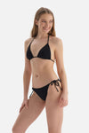 Siyah Düşük Bel Spagetti Bikini Altı