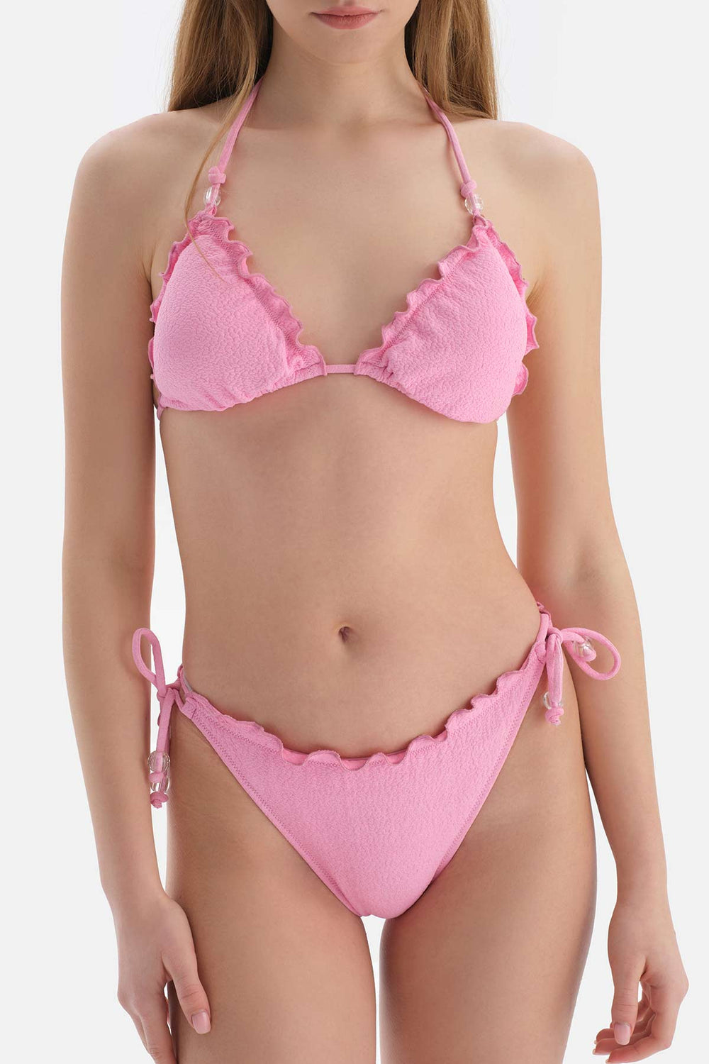 Pembe Spagetti Bikini Altı
