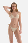 Ekru Spagetti Bikini Altı
