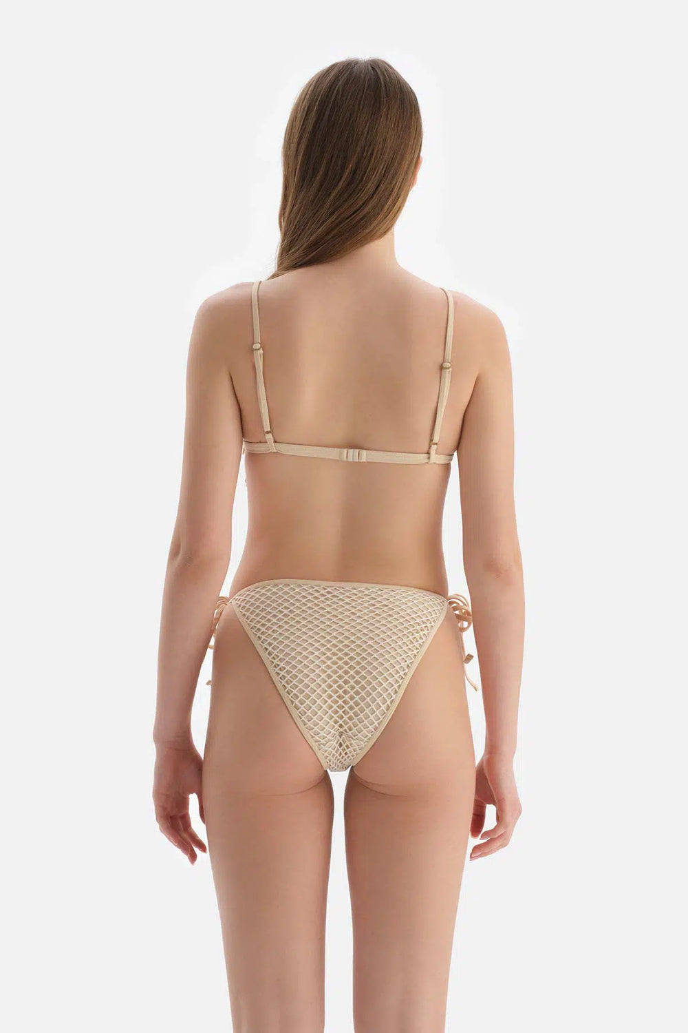 Ekru Spagetti Bikini Altı