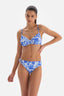 Mavi - Beyaz Yüksek Bel Bikini Altı