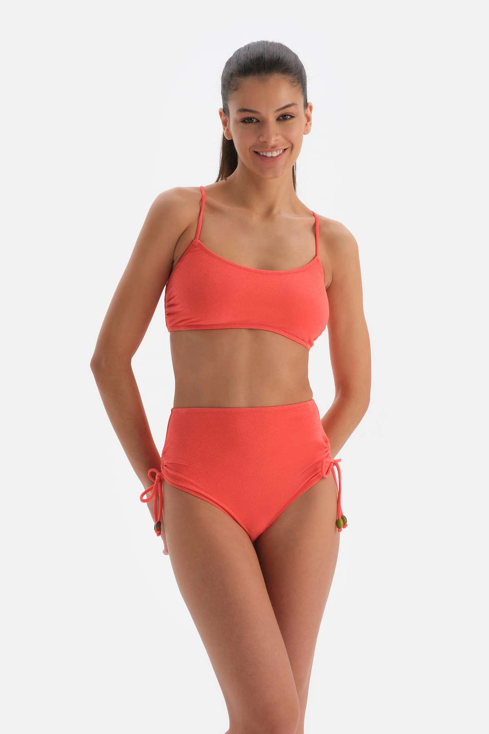 Turuncu Yüksek Bel Bikini Altı