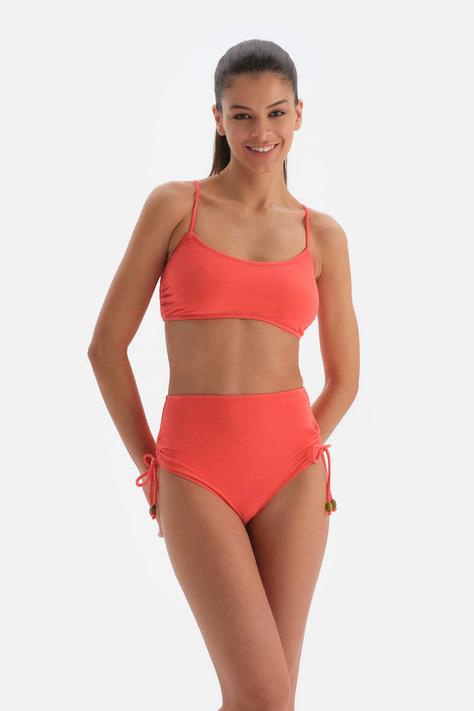 Turuncu Yüksek Bel Bikini Altı