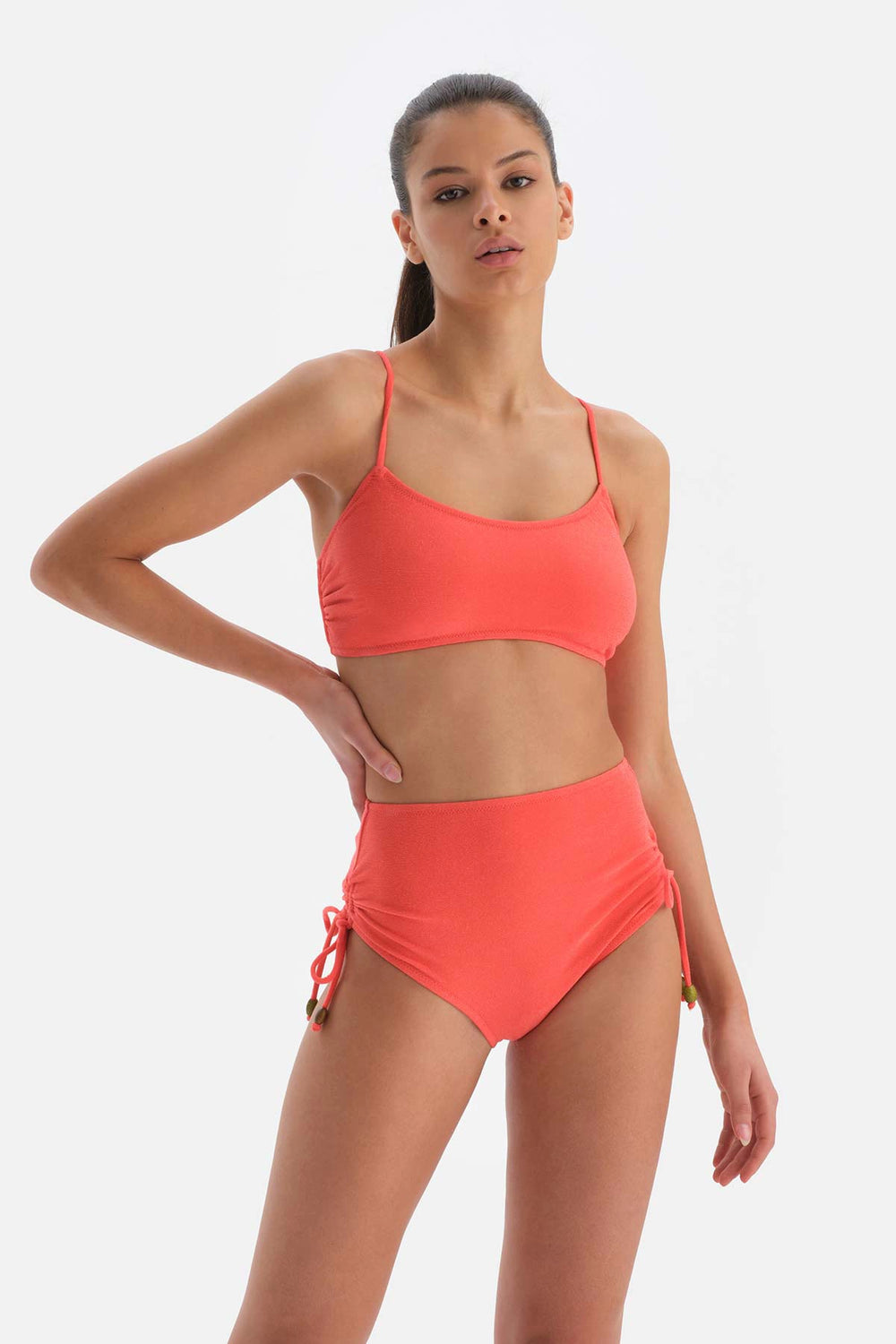 Turuncu Yüksek Bel Bikini Altı