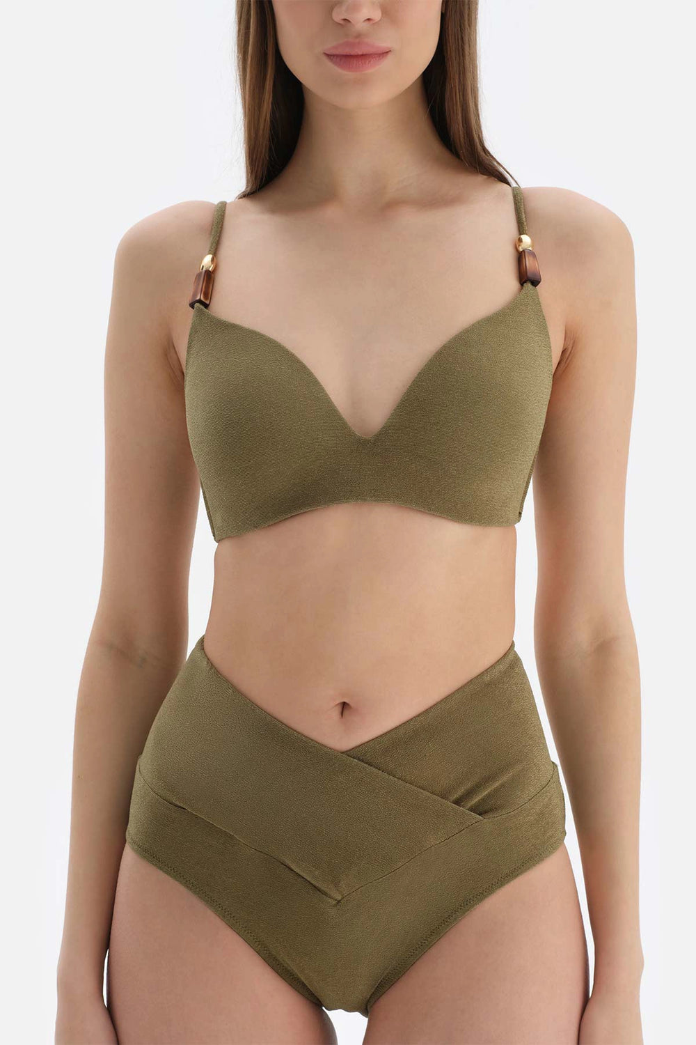 Yeşil Yüksek Bel Bikini Altı