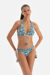 Yeşil - Ekru Normal Bel Bikini Altı