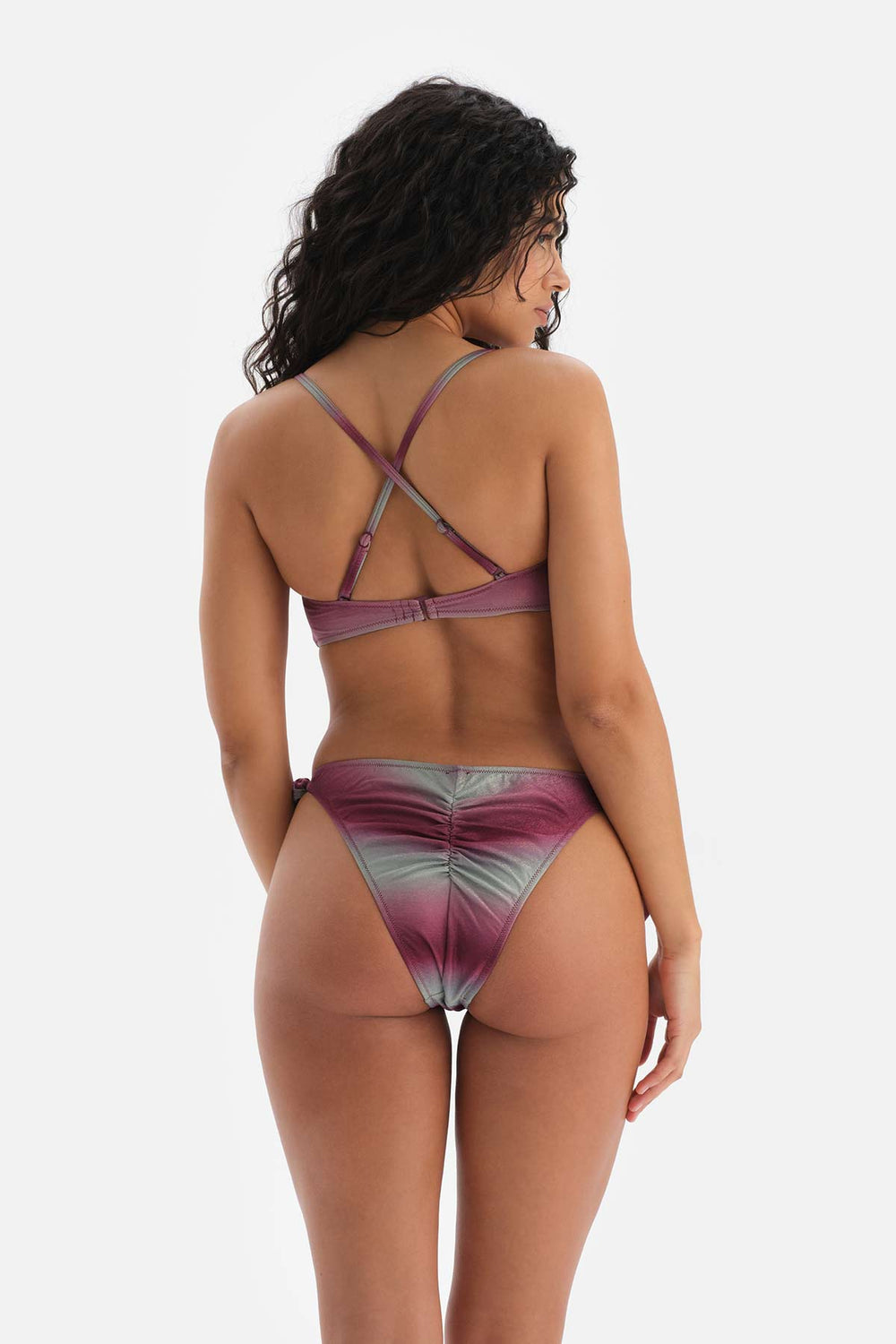 Bordo - Yeşil Brazilian Bikini Altı