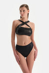 Siyah Yüksek Bel Bikini Altı