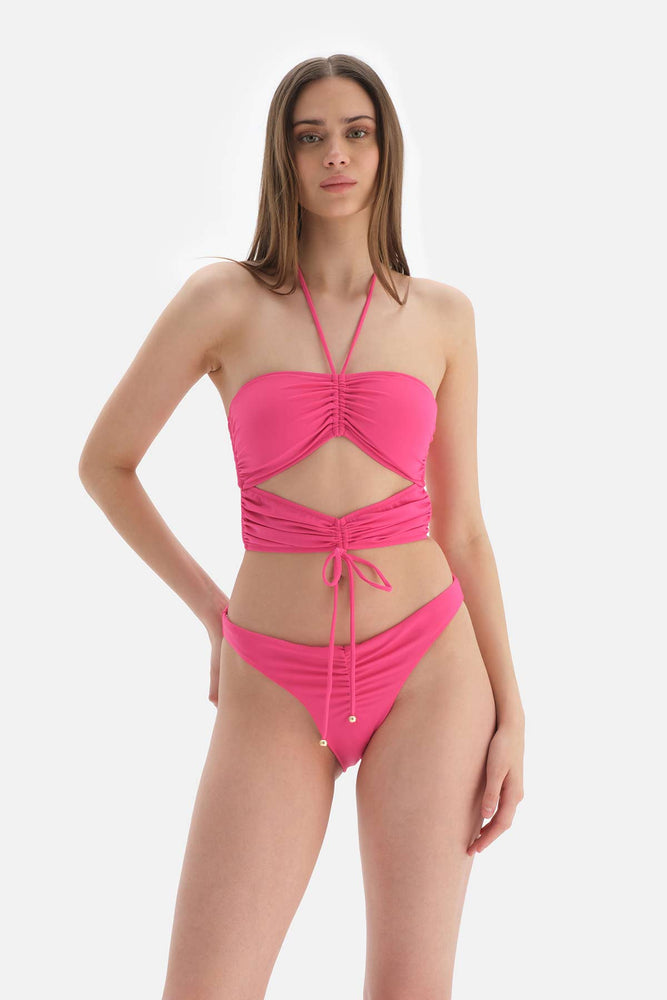 Fuşya Brazilian Düşük Bel Bikini Altı