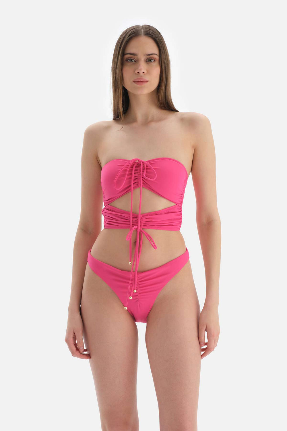 Fuşya Brazilian Düşük Bel Bikini Altı