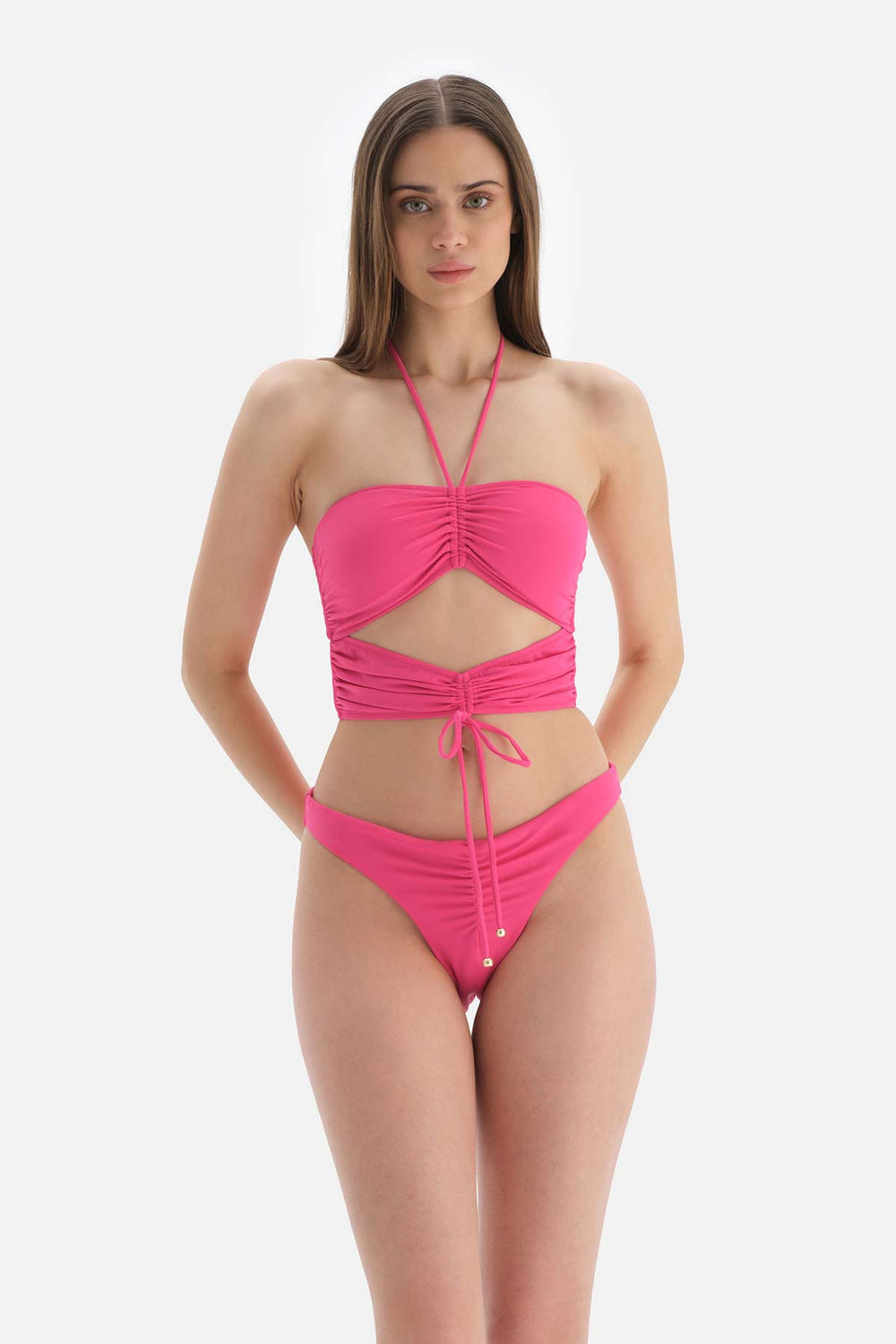 Fuşya Brazilian Düşük Bel Bikini Altı