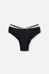 Siyah Ipli Brazilian Bikini Altı