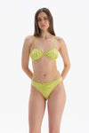 Yeşil Ip Detaylı Brazilian Bikini Altı