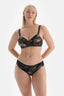 Siyah - Yeşil Yüksek Bel Bikini Altı