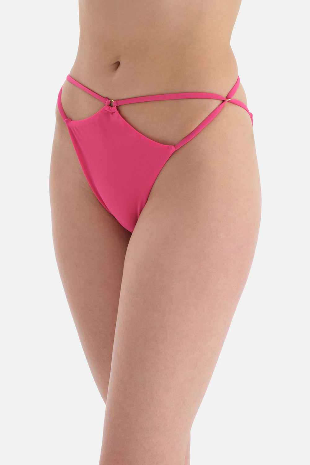 Fuşya Ip Detaylı Brazilian Bikini Altı