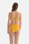 Sarı Straplez Bikini Üstü