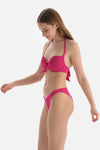 Fuşya Kaplı Balenli Bikini Üstü