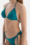 Petrol Üçgen Küçük Bikini Üstü