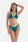 Petrol Üçgen Küçük Bikini Üstü