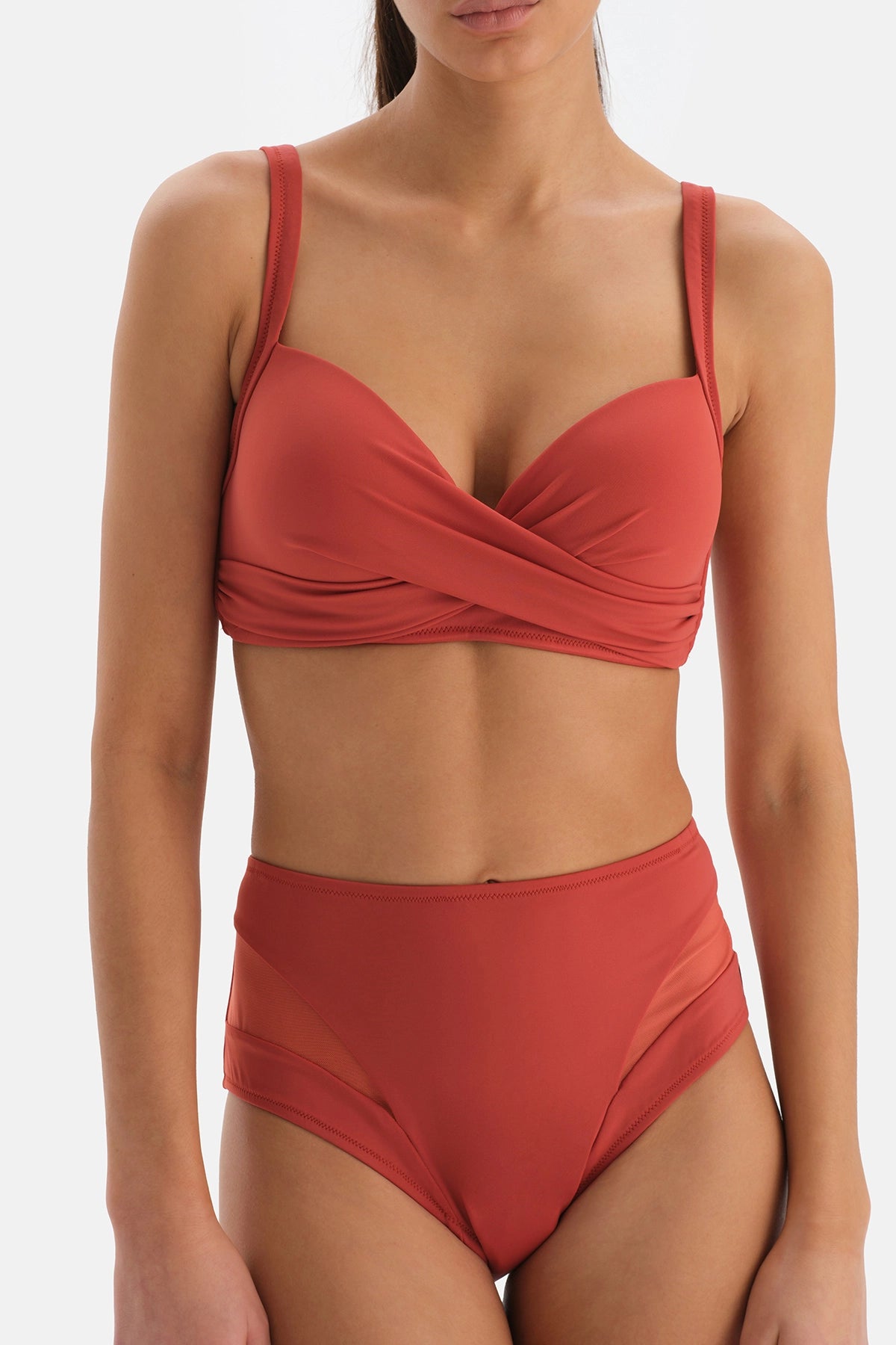 Kiremit Kaplı Bikini Üstü