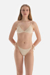Ekru Üçgen Küçük Bikini Üstü