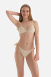 Ekru Üçgen Küçük Bikini Üstü